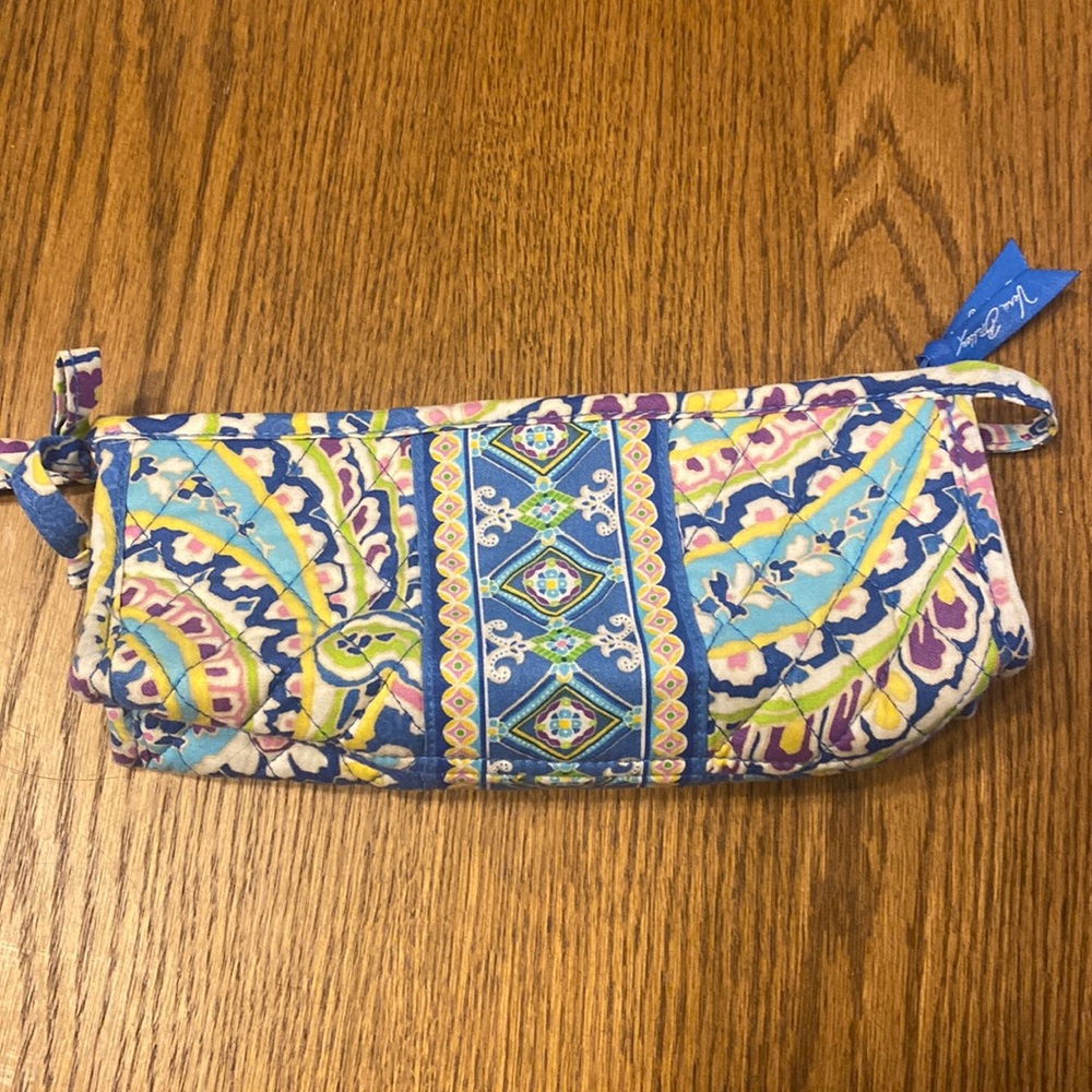 Vera Bradley Capri Melon Blue Make Up Bag Like Brand New